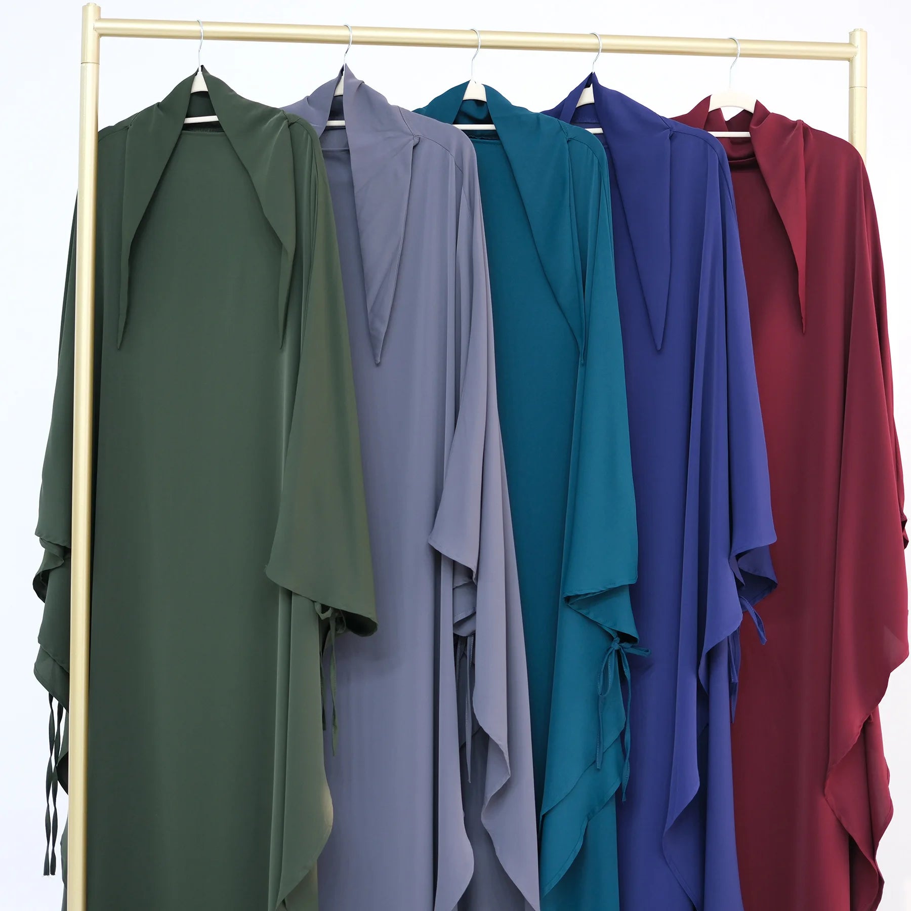 Premium Hijabi Extra-long Khimar  (No Dress), Islamic Prayer Abaya, Ties at Sleeves