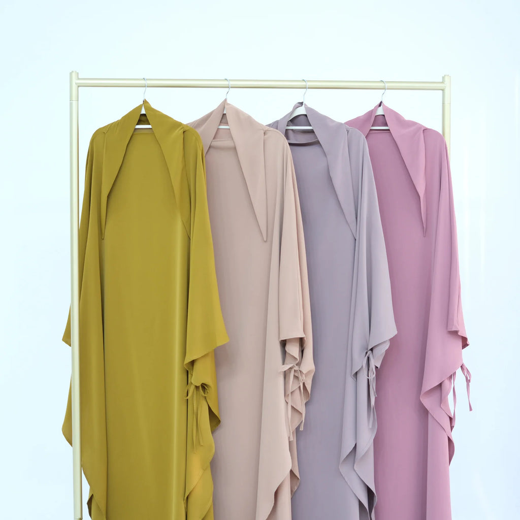 Premium Hijabi Extra-long Khimar  (No Dress), Islamic Prayer Abaya, Ties at Sleeves