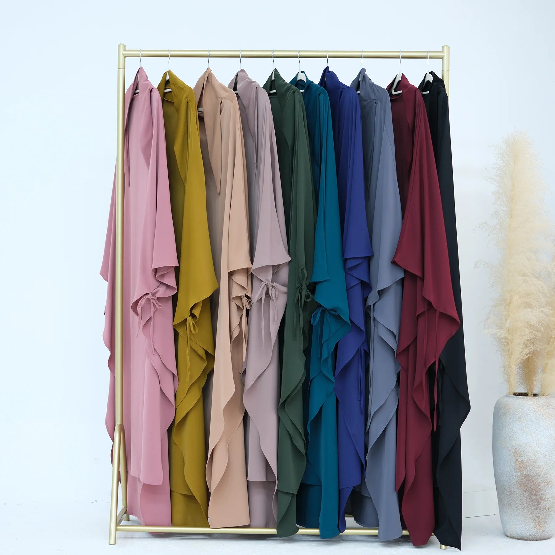 Premium Hijabi Extra-long Khimar  (No Dress), Islamic Prayer Abaya, Ties at Sleeves