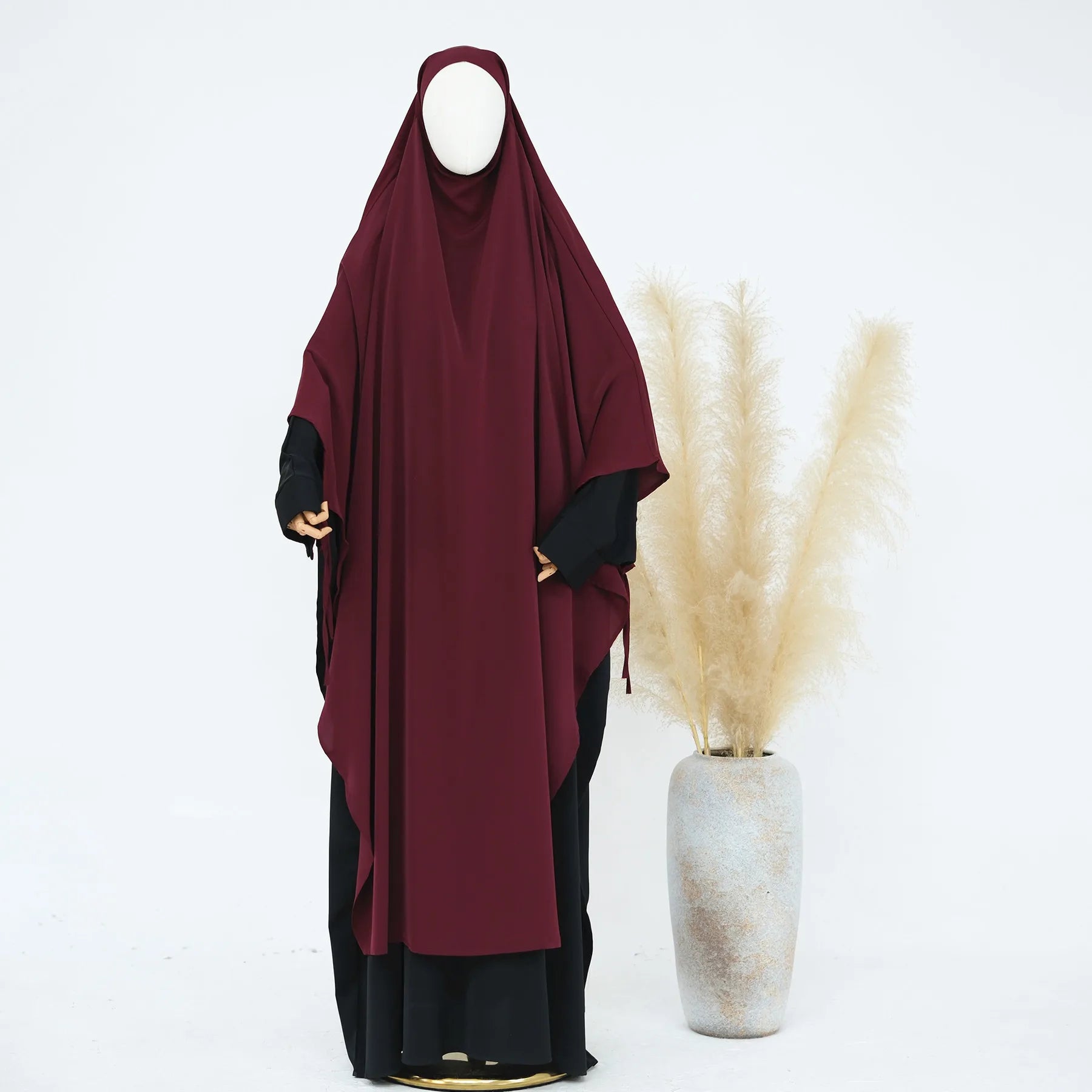 Premium Hijabi Extra-long Khimar  (No Dress), Islamic Prayer Abaya, Ties at Sleeves