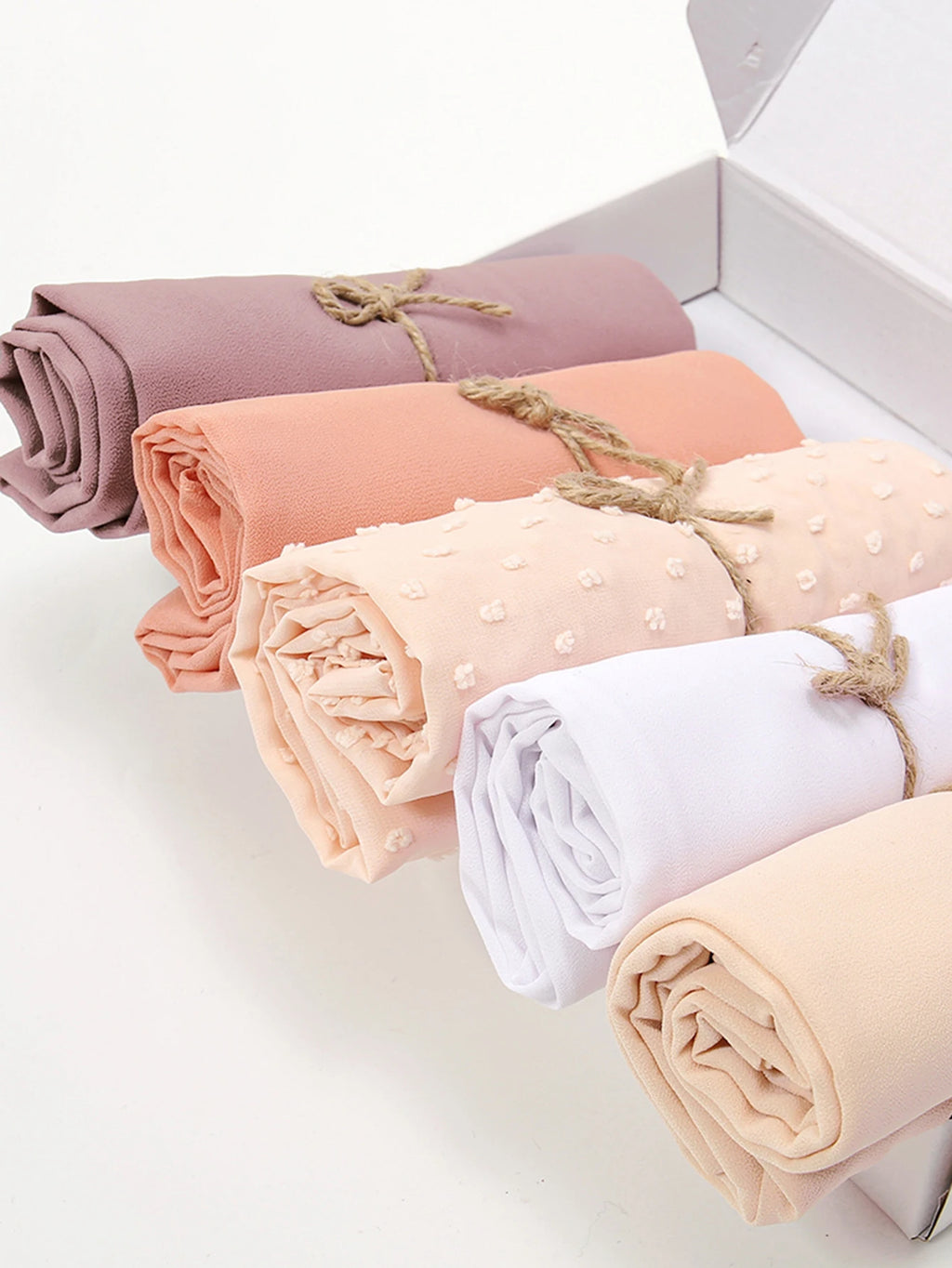 Premium 5 pair Women Muslim Hijab Cotton Solid Color Ladies Gift Set